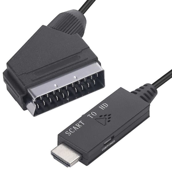 Scart til HDMI-kabel Videoadapter Scart til HDMI-konverter Scart til HDMI-adapter