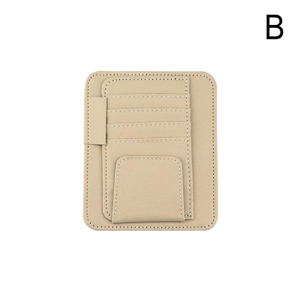 Bilsolskærm Organizer Multi-Pocket Auto Indretningsdekor Lomme beige One-size