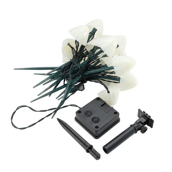 20 LED solcellslampor för trädgården, utomhus svampformade gånglampor, 5M/16,4