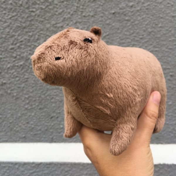 Capybara plysjleketøy kosedyrdukke bursdagsgave Brown