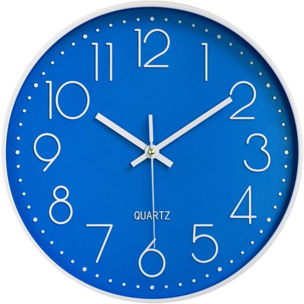 Silent Wall Clock 12 In Modern Battery Operated Quartz Kitchen