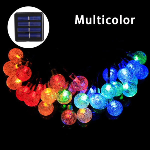 Led Crystal Ball Solar String Fairy Lights varmvita 9,5M 50LED