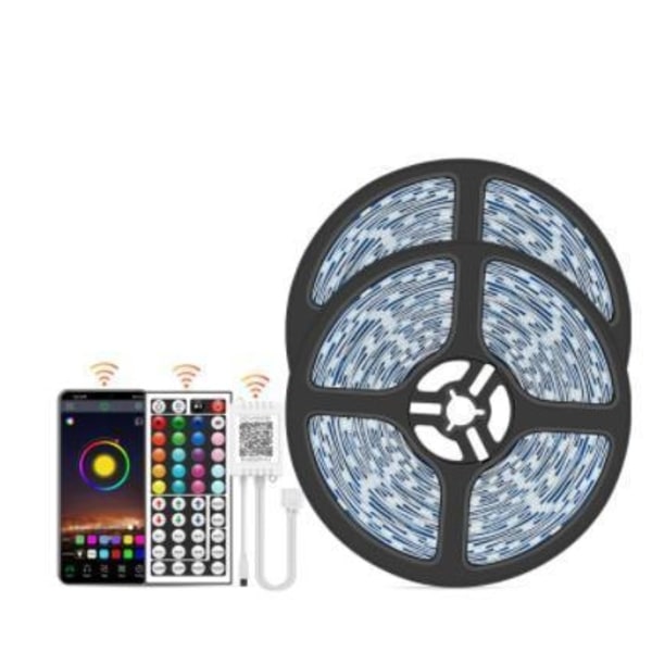 10M - 44-tasters Bluetooth LED-stribe - APP-styring MultiC multicolor 10m smd5050 bluetooth led strip 18LE