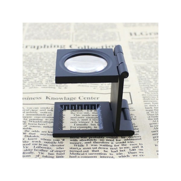 10x 28mm Miniatyr Mikroskop Sink Legering Foldable Lupe Med Skala For Tekstil Optisk Foldable Lupe Verktøy