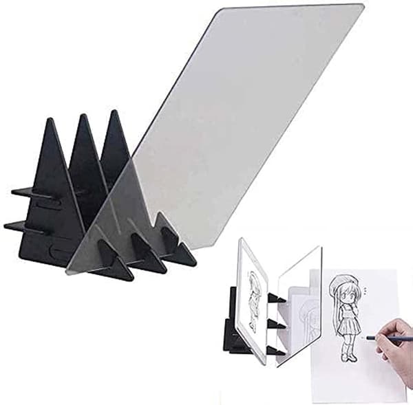 Portable Optical Drawing Board Sketch Tool Upgraded Version Optical Image Drawing Board Glass with Protective Film-FA-