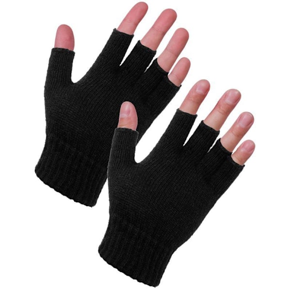 Torgvantar - Fingerløse Vantar - 3 Par Sort black