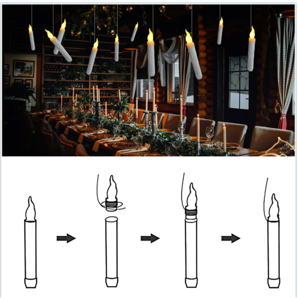 Batteridriven LED-lampa med långt ljus