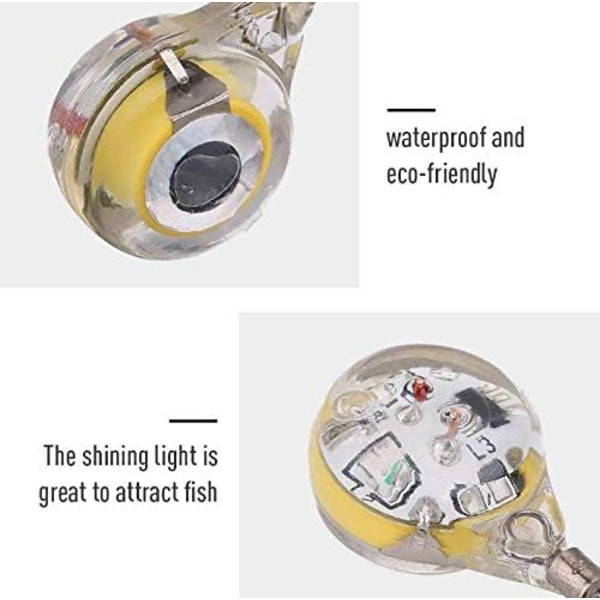 4 stk. LED dybhavsfiskeri blinkende lys agn