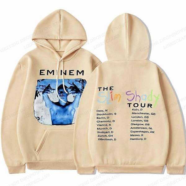 Hip Hop Eminem Hoodie Män Kvinnor Mode Hoodies Barn Hoodies Kvinnor Tröjor Pojke Coats Slim Shady Tröjor Rappare Kläder Punk 2DF504430-Svart[HK] L