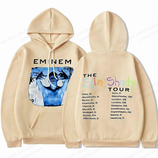 Hip Hop Eminem Hoodie Män Kvinnor Mode Hoodies Barn Hoodies Kvinnor Tröjor Pojke Coats Slim Shady Tröjor Rappare Kläder Punk 2DF504430-Svart[HK] M