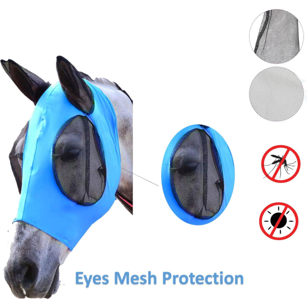 Horse Fly Mask,Fly Masks for Horses with Ears,Smooth&Elasticity