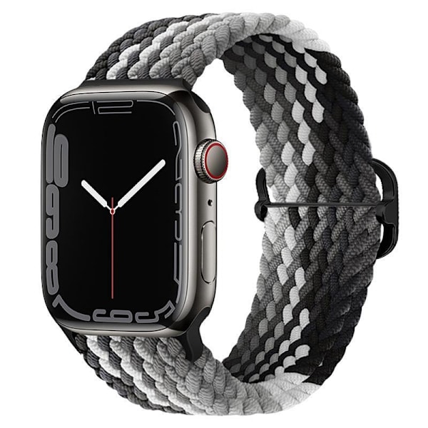 Apple Watch armbånd i flettet nylon 42/44/45 Sort 42/44/45 - Black Black