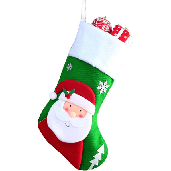 Julstrumpor, 19 tum breda 3d tomte jul