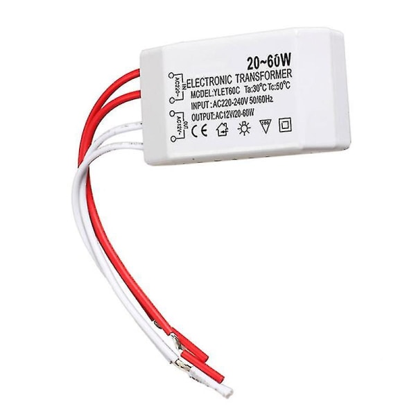 20-60W Halogenlampe Elektronisk Transformator Spotlight Adapter Enhed 220V til AC12V