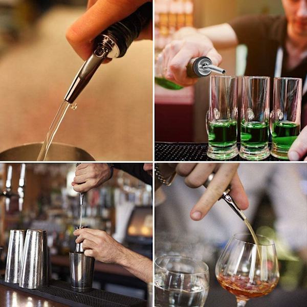 12-pakning rustfrie spritflaskepipetter med avsmalnende tut og lange støvbeskyttere, oljedispenserpipetter for helling