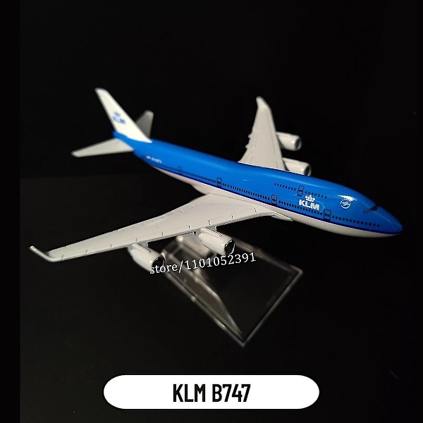 1:400 Skala metalflyvemaskine replika DHL Boeing 757 flyvemaskine diecast model flyvemaskine hjemmekontor miniaturelegetøj til børn - Perfekt 97.KLM B747