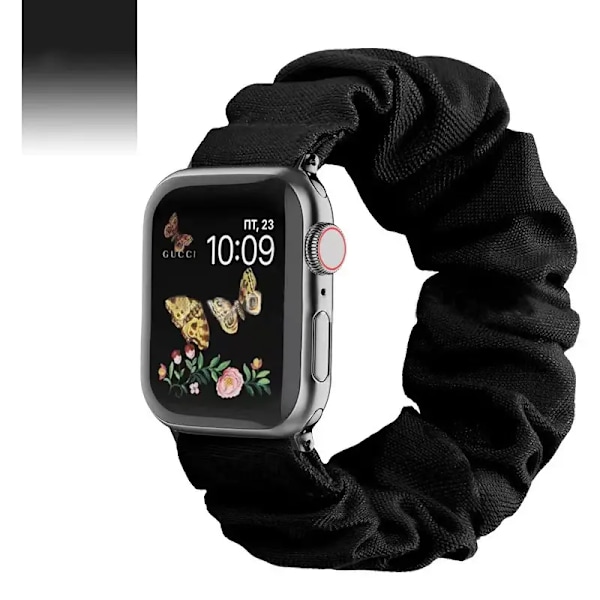 4 kpl yhteensopivaa Apple Watch Band Scrunchie 38mm 40mm 41mm 42mm 44mm 45mm Söpö painettu joustava Solo Loop Bands Naisten rannekoru 20MM