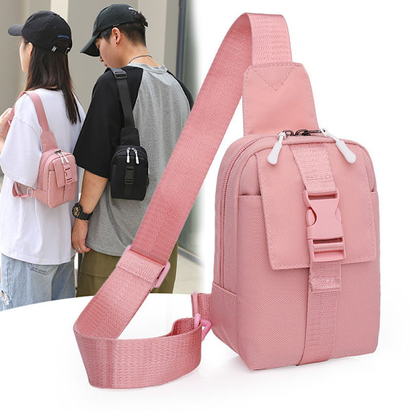 1. klasses klassisk enfarvet vandtæt skolepose mode casual crossbody skuldertaske (sort)