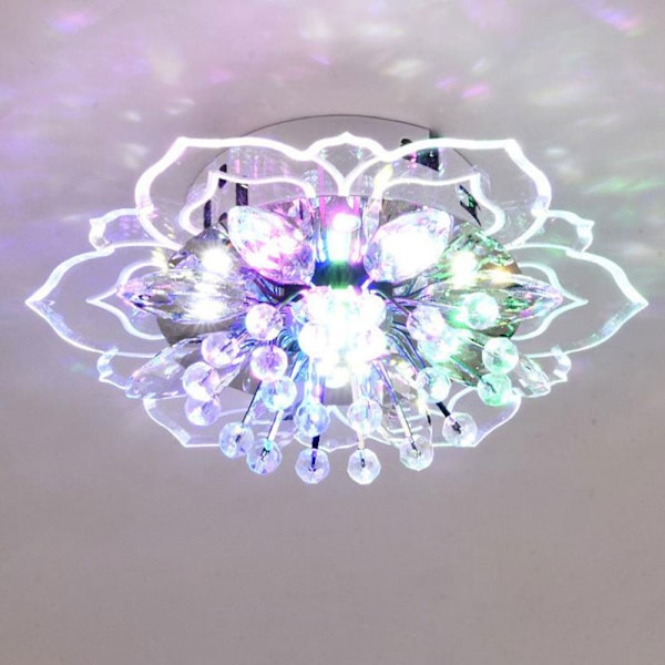 20cm 9W Moderne Kristall LED Taklampe Gang Hvit-B White-B