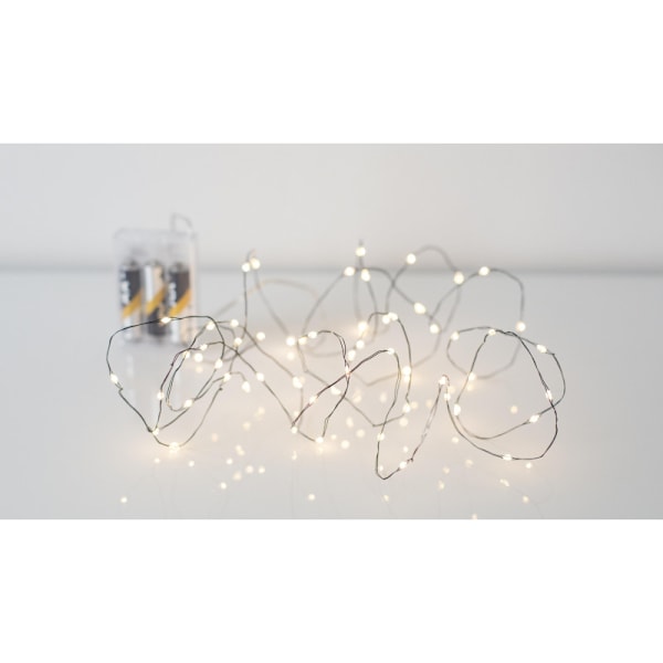 2 st Ljusslingor 60LED 3 meter SVART