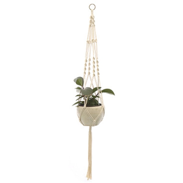 2 stk Macrame planteholder hængende planter kurv, stil 2