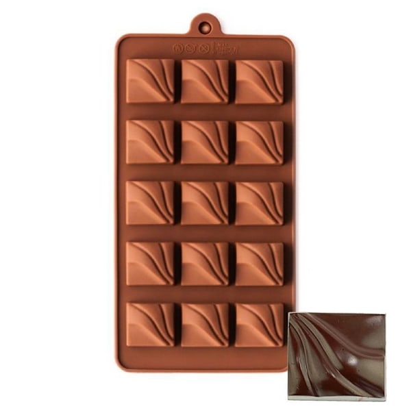 Fyrkantiga Praliner Silikonform Chokladform Pralinform Form för Chokladpraliner brown 60