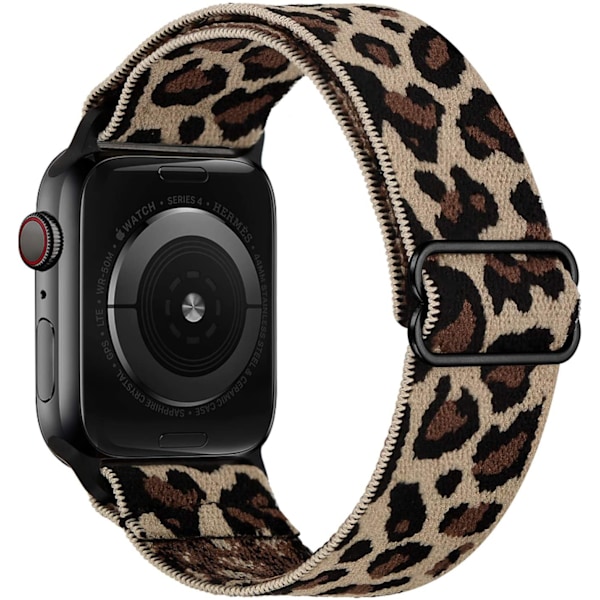 iWatch 7 Ny Elastisk Nylon Justerbar Vävd Apple-Rem Leopard 38mm40mm41mm Leopard