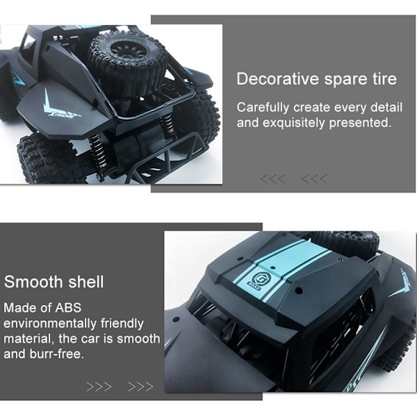 Radiostyrt Offroadbil / Lastebil - Svart - 30cm black 1612