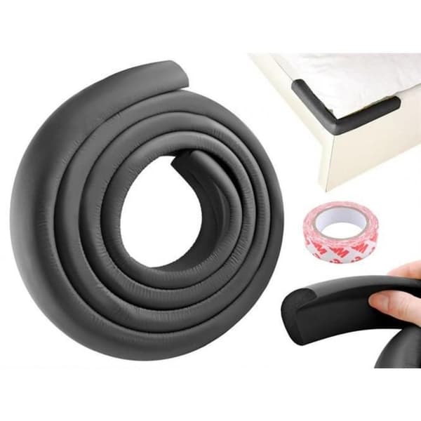 4m Corner Protector / Edge Guard for Tables - Edge Protection - Cuttable Blue Bl-FA- Black 2-Pack (Svart)