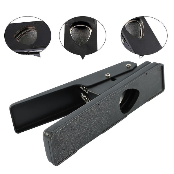 Gitarrplektrum Stans Set med 2 Plektrumremsor 2 Sandpapper Lättanvänd DIY Plektrumtillverkare Underbart Presentval för Gitarrister Födelsedagar Familj Vänner