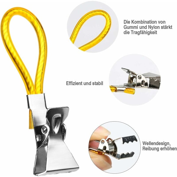 15 stk. håndklæde kroge, køkken håndklædeholder, håndklæde klemme, håndklæde krog, metal håndklæde klemme, håndklæde klemme køkken håndklæde bånd (5 farver)