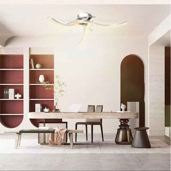 Moderne 18W Kristall LED Taklampe for Stue og Soveromsinnredning white