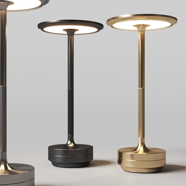 Trådløs bordlampe - dæmpbar - metal - genopladelig - guld gold