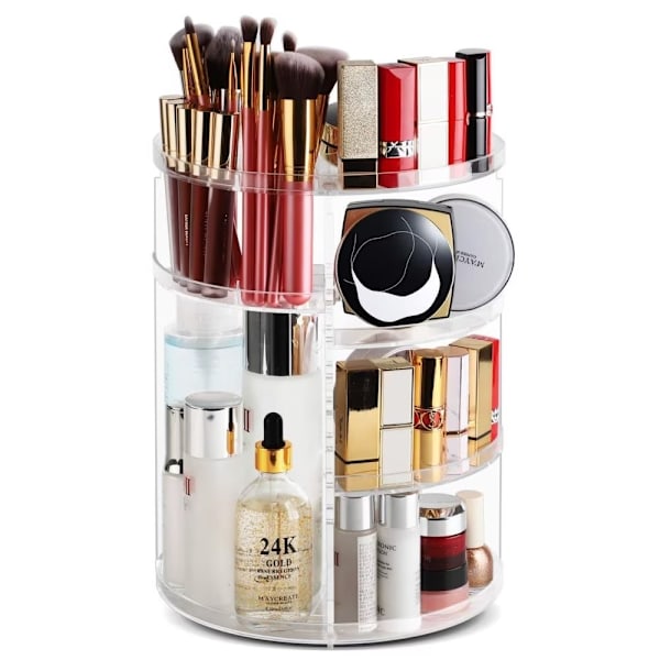 Roterande Sminkställ Organizer transparent 745