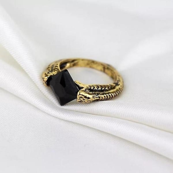 Harry Potter Ring - Lord Voldemorts Horcrux - Svart - Storlek 19 guld