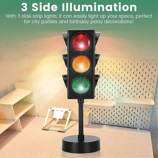Trafikklys lampe med base, kompatibel med rominnredning-FA-