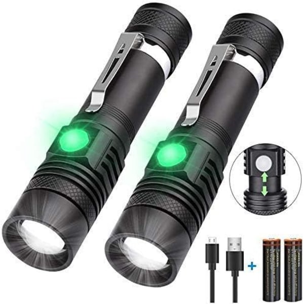 Genopladelig lommelygte (batteri inkluderet), 1200 lumen super