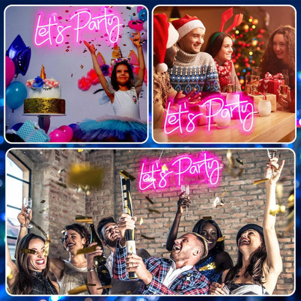 Tilpasset LED-neonskilt - lydpartyskilt for singler