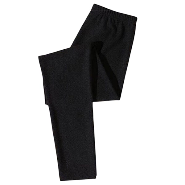 Dam Vinter Termiska Långkalsonger Tjocka Leggings Stretchiga Byxor Elasticitet Svart black l