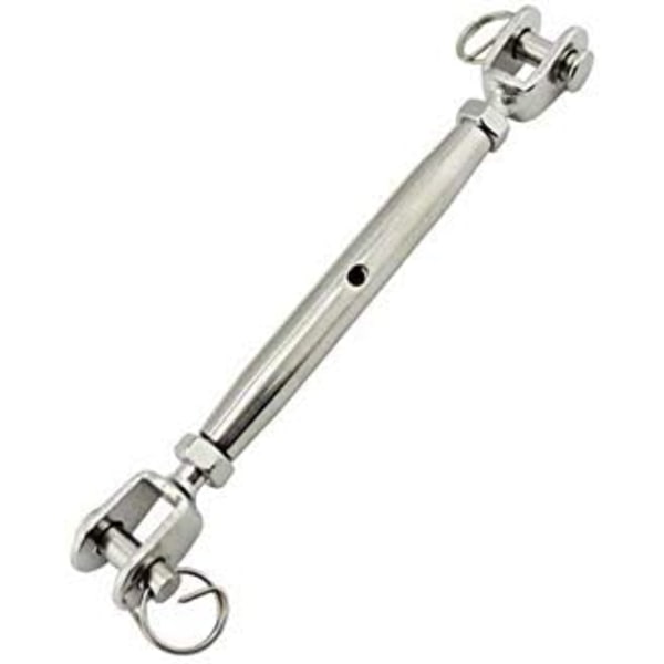 Stainless steel tensioner for adjusting the tension of ropes