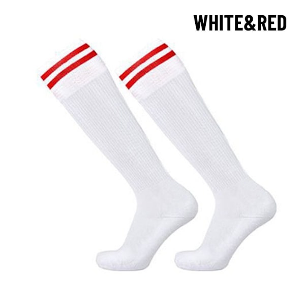 Fodboldstrømper Fodboldstrømper HVID&RØD-FA4- white&red