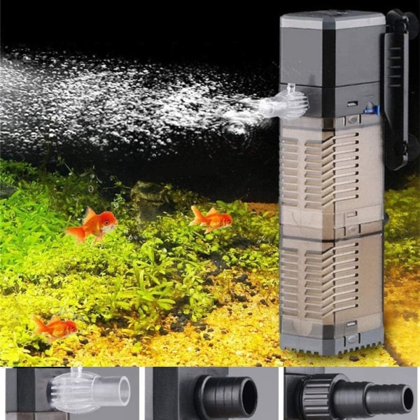 Akvariefilter 3-i-1 Nedsänkbar pump Vattenpump