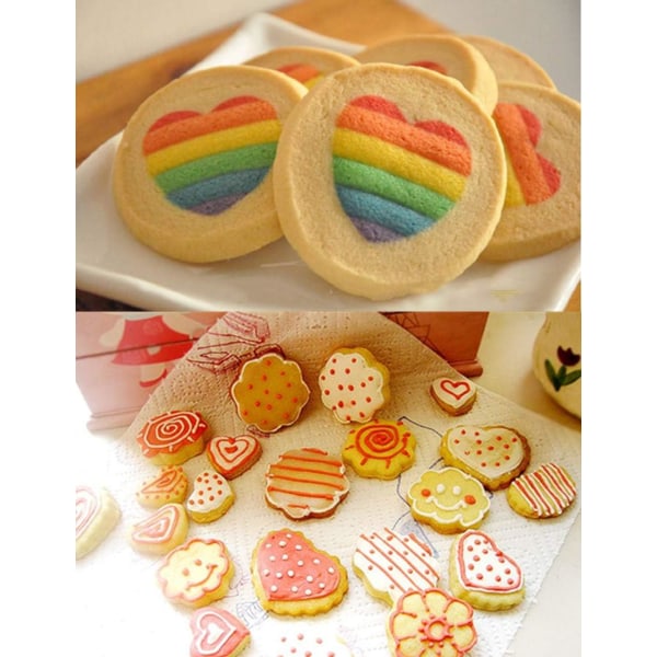 Biscuit Cookie Cutter Rundt Cookie Cutter Kit, Stjerne Hjerte Cookie