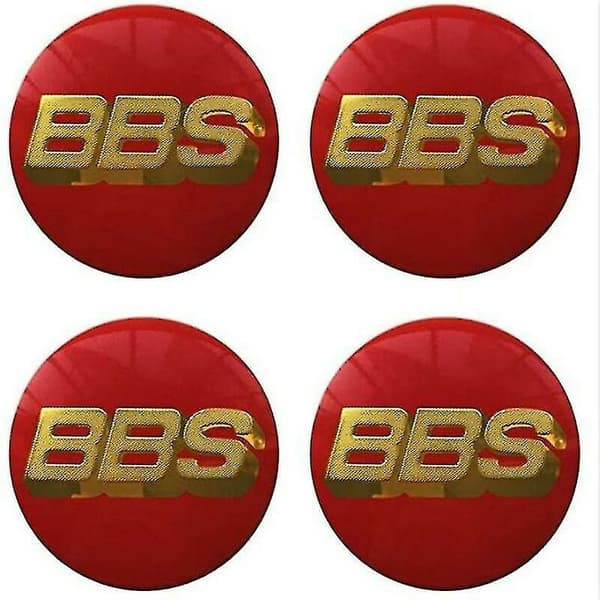 BBS Hjulcentrummärken Emblem 4-pack 65mm BBS Bilkåpa Logotyp Badge Sticker Auto Hjulcentrummärke Nav Emblem-FA1-