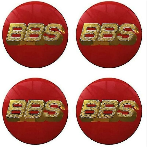 BBS Pyöränkeskiömerkit Emblem 4-pakkaus 65mm BBS Auton Kapselin Logo Badge Tarra Auto Pyöränkeskiömerkki Navan Emblem