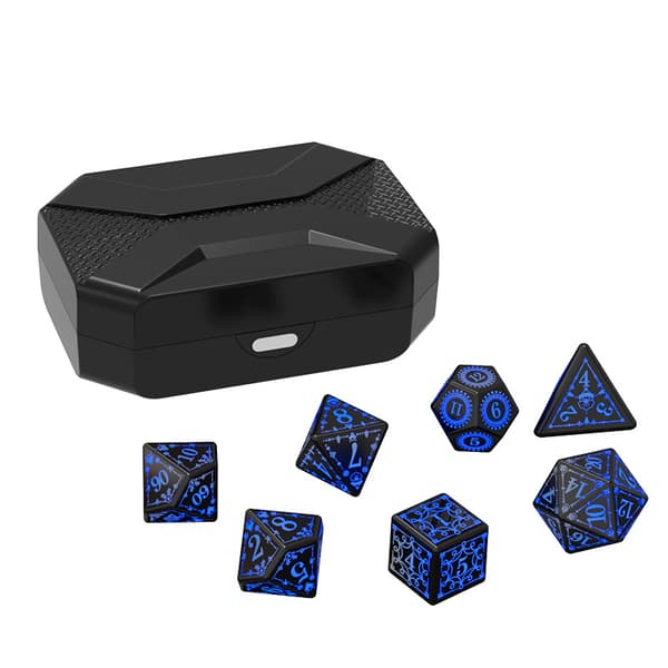 D&D Genopladelige LED-terninger (blå)-FA-