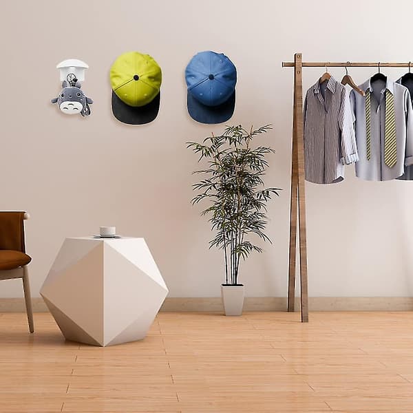 Hat Hanger Organizer, Cap Holder Wall Baseball Cap Holder, 10 pcs, White_yux{YDE}-FA-
