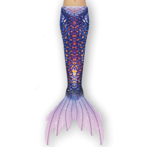 Pige Mermaid Hale med Monofin lilla purple 130