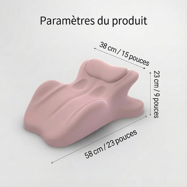 Ergonomic Pillow with Perfect 27° Angle, Multifunctional Inclined Memory Foam Pillow (Pink)-FA- Pink