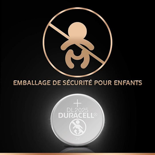 425z Duracell Special 2025 3V litiumbatteri, 2-pack (DL2025-CR2025), designet for bruk i